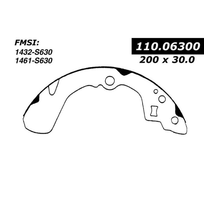 CENTRIC PARTS 111.06300 Centric Premium Brake Shoes