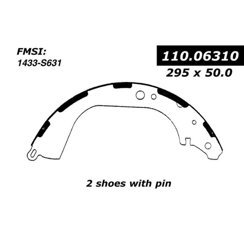 CENTRIC PARTS 111.06310 Centric Premium Brake Shoes
