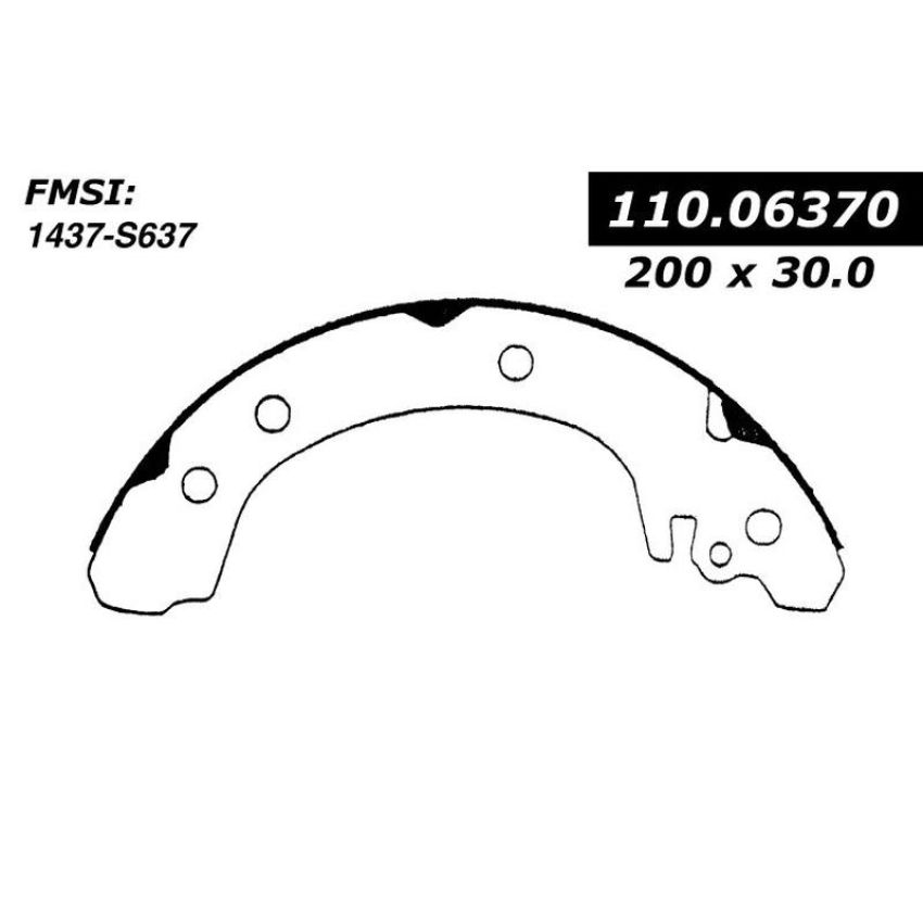 CENTRIC PARTS 111.06370 Centric Premium Brake Shoes