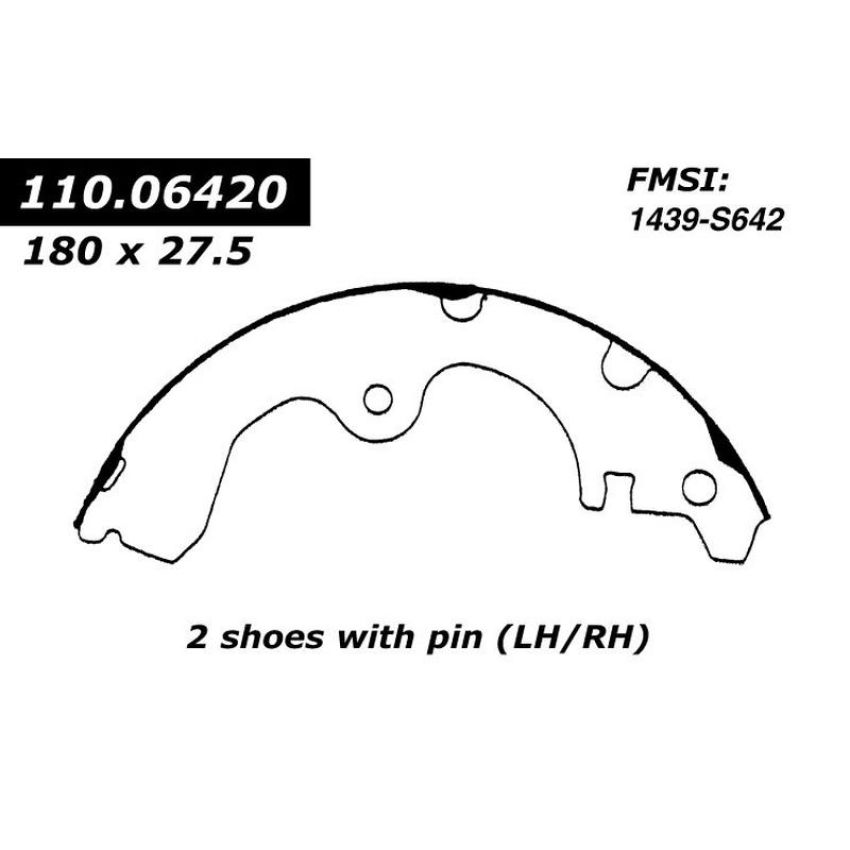 CENTRIC PARTS 111.06420 Centric Premium Brake Shoes
