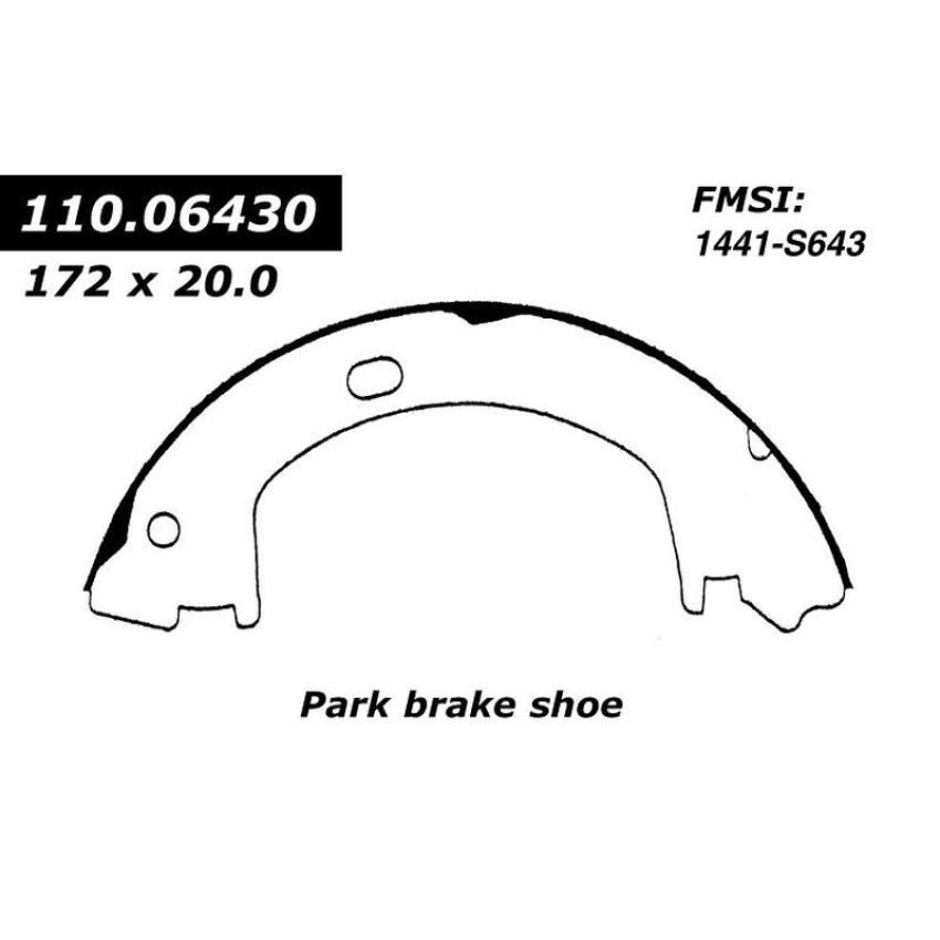 CENTRIC PARTS 111.06430 Centric Premium Parking Brake Shoes