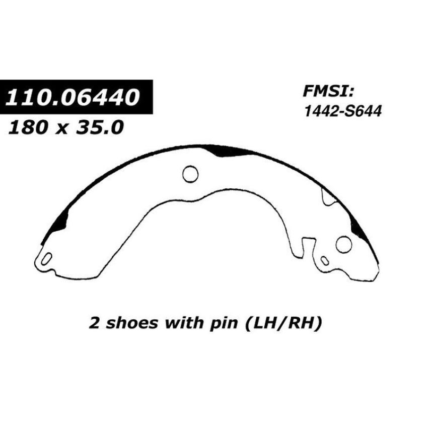 CENTRIC PARTS 111.06440 Centric Premium Brake Shoes