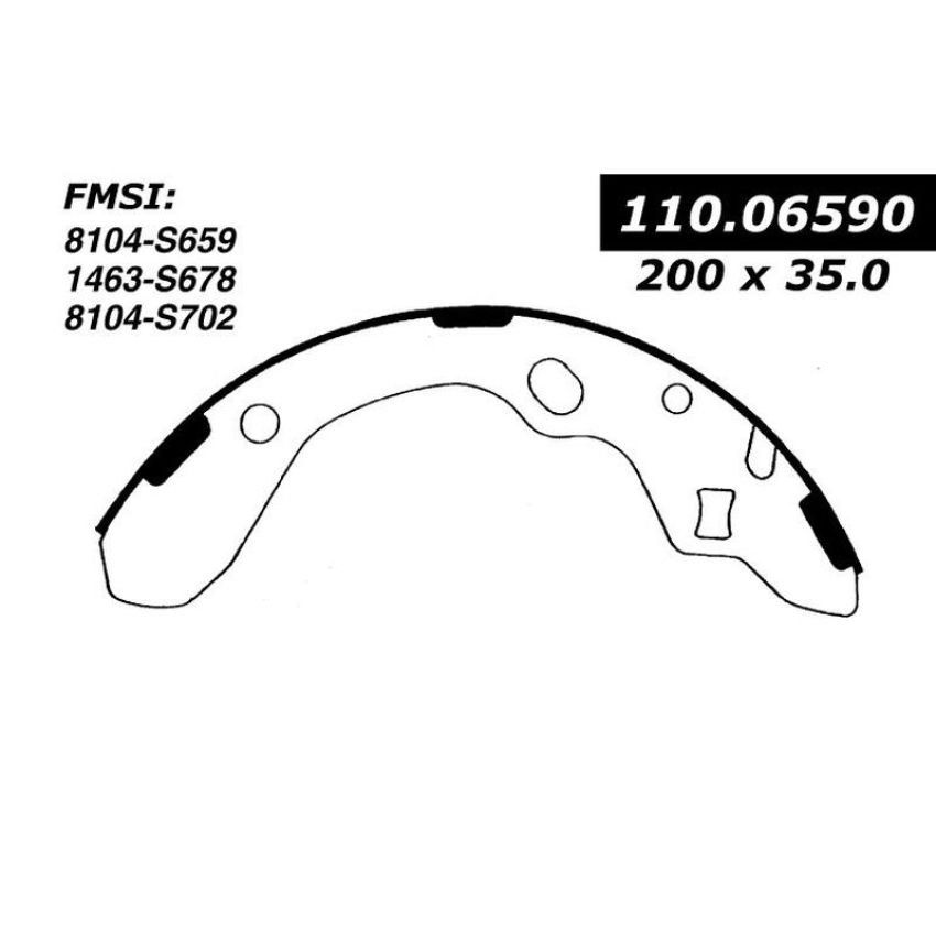 CENTRIC PARTS 111.06590 Centric Premium Brake Shoes