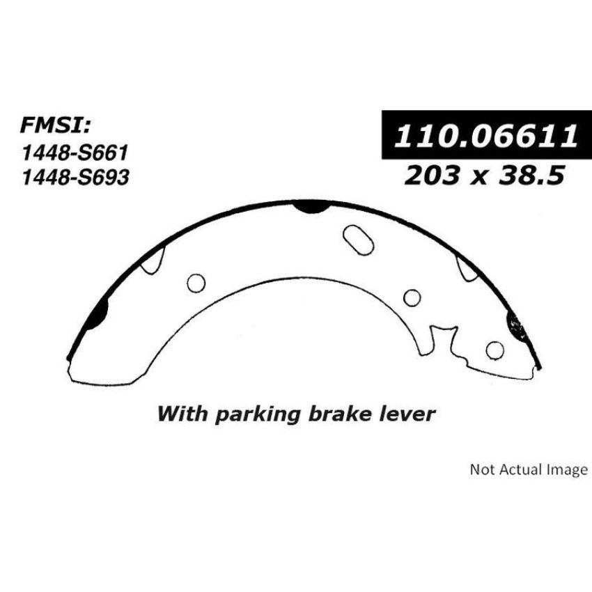 CENTRIC PARTS 111.06611 Centric Premium Brake Shoes