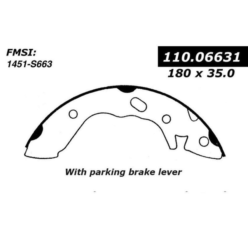 CENTRIC PARTS 111.06631 Centric Premium Brake Shoes