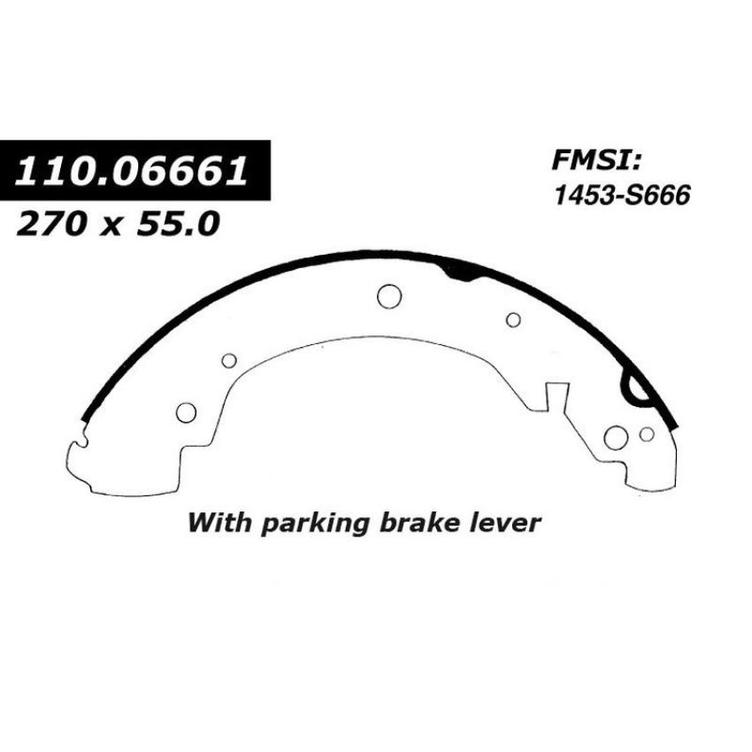 CENTRIC PARTS 111.06661 Centric Premium Brake Shoes