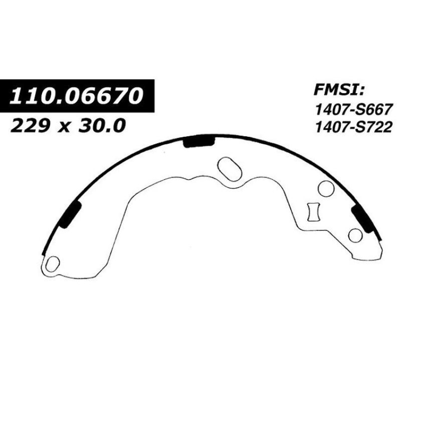 CENTRIC PARTS 111.06670 Centric Premium Brake Shoes