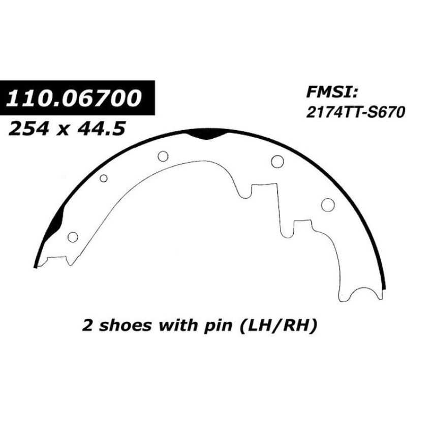 CENTRIC PARTS 111.06700 Centric Premium Brake Shoes