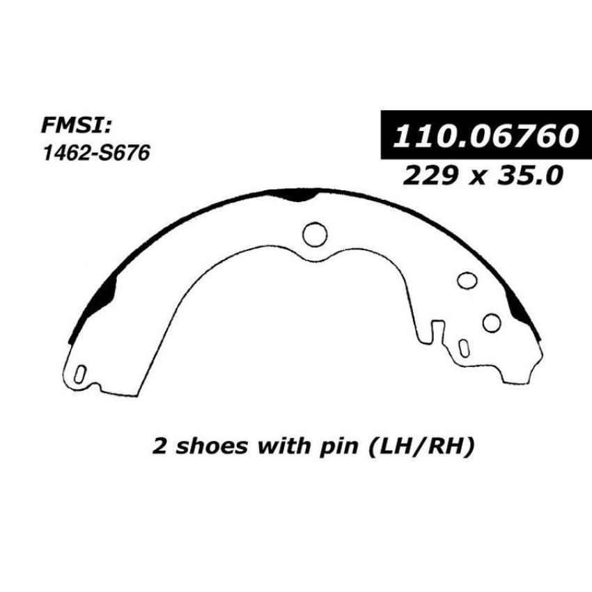 CENTRIC PARTS 111.06760 Centric Premium Brake Shoes