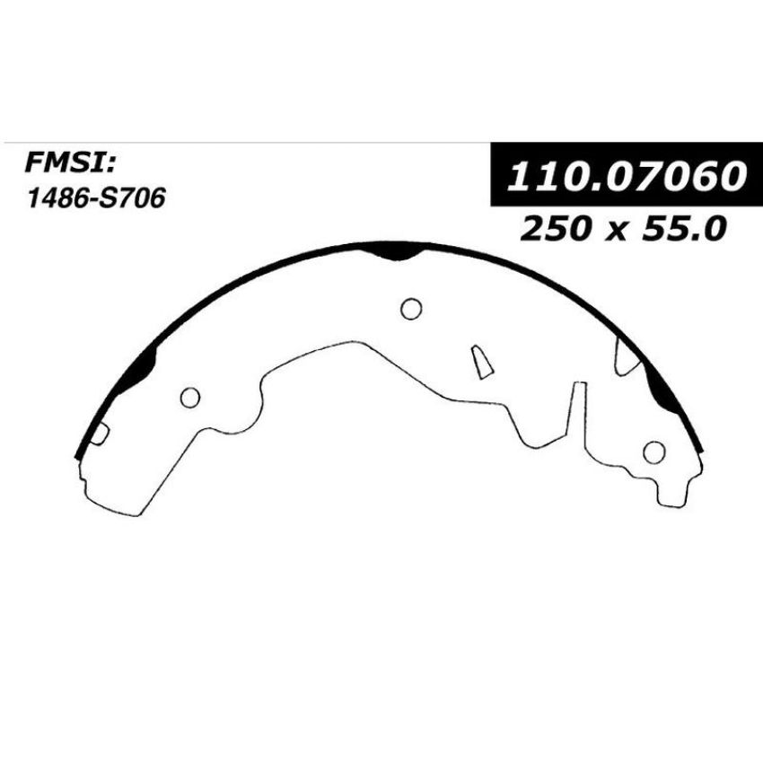 CENTRIC PARTS 111.07060 Centric Premium Brake Shoes