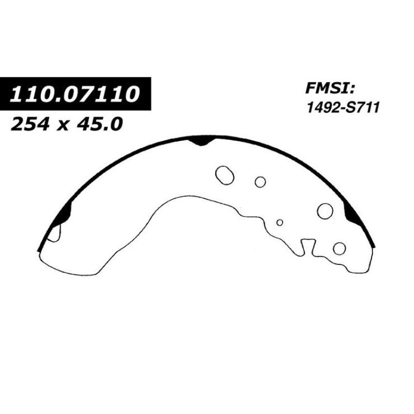 CENTRIC PARTS 111.07110 Centric Premium Brake Shoes