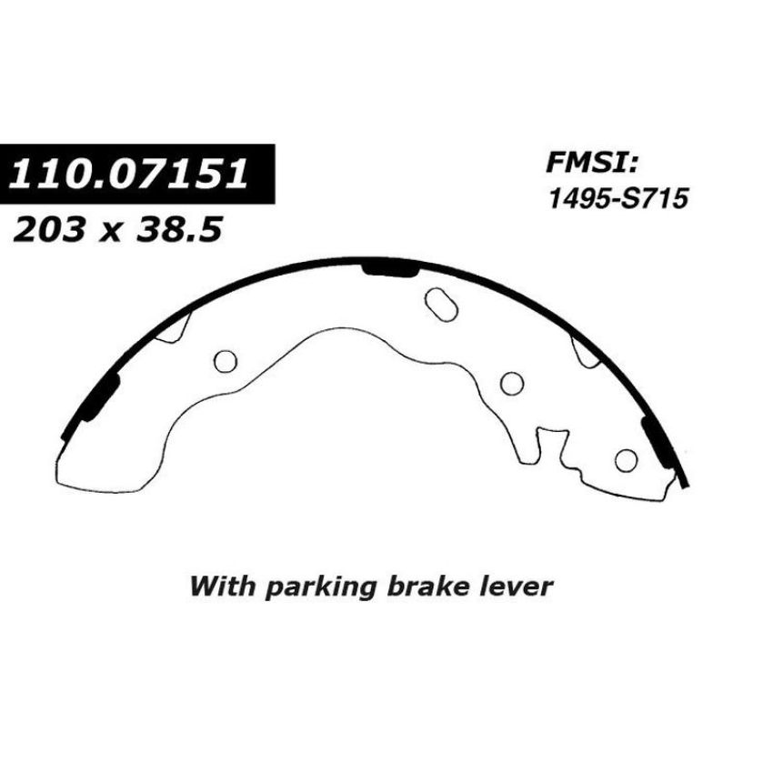 CENTRIC PARTS 111.07151 Centric Premium Brake Shoes