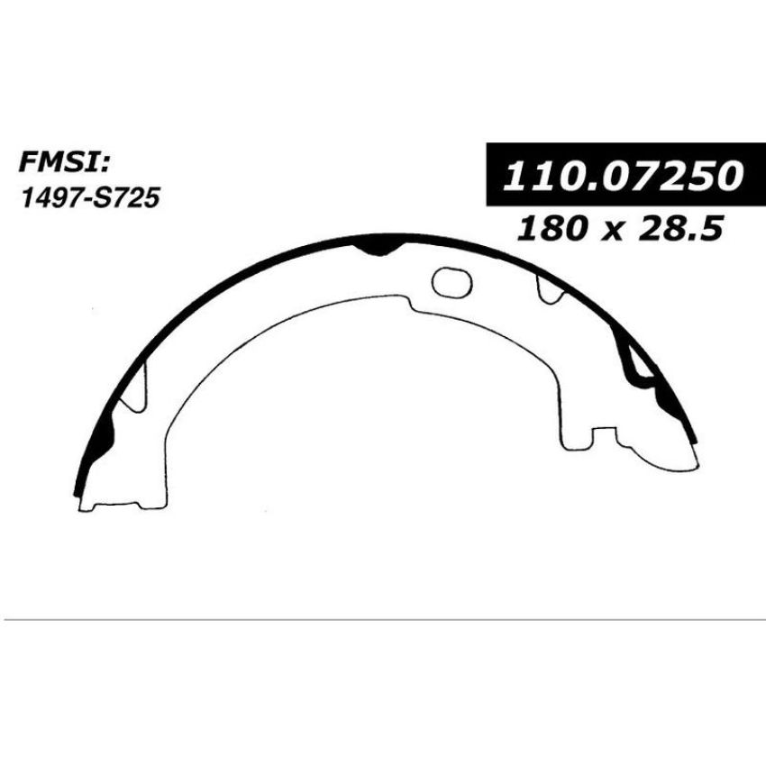 CENTRIC PARTS 111.07250 Centric Premium Parking Brake Shoes