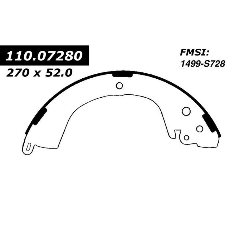 CENTRIC PARTS 111.07280 Centric Premium Brake Shoes