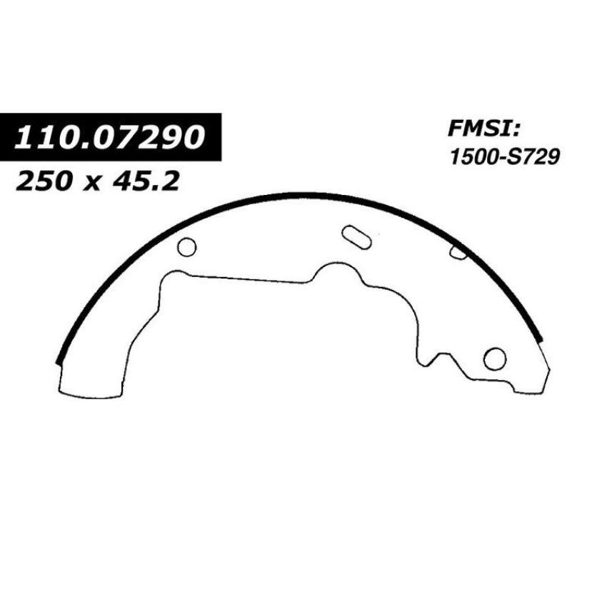 CENTRIC PARTS 111.07290 Centric Premium Brake Shoes