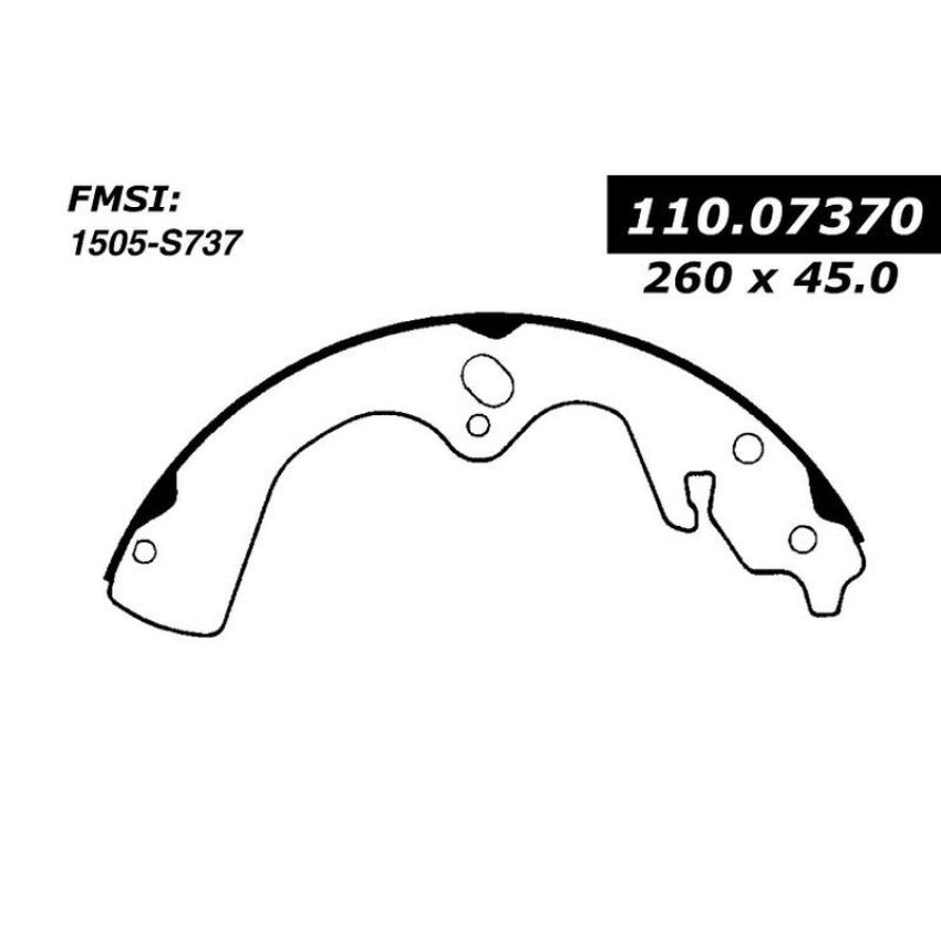 CENTRIC PARTS 111.07370 Centric Premium Brake Shoes