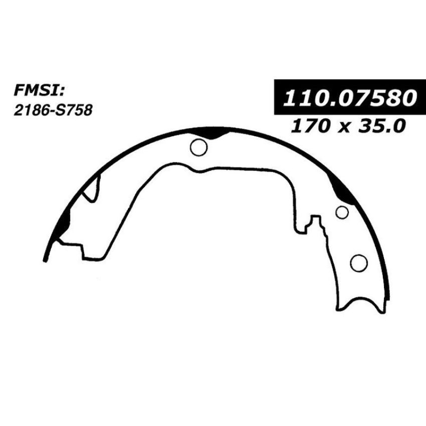 CENTRIC PARTS 111.07580 Centric Premium Parking Brake Shoes