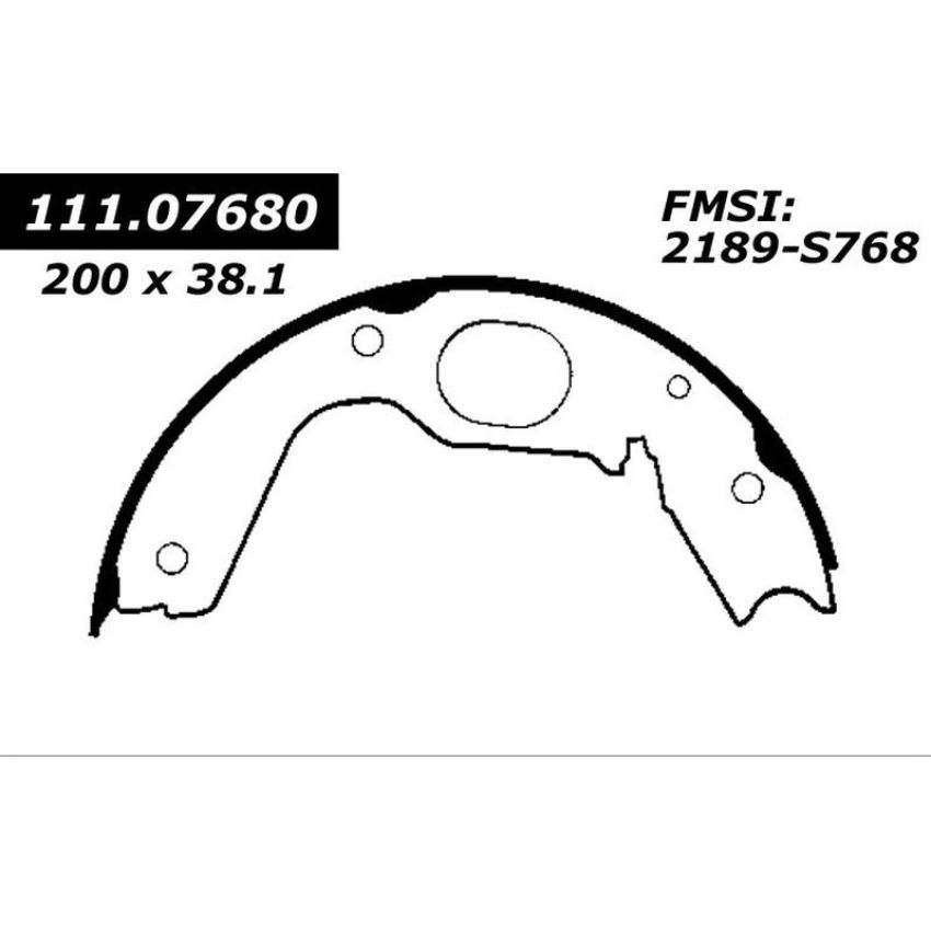 CENTRIC PARTS 111.07680 Centric Premium Parking Brake Shoes
