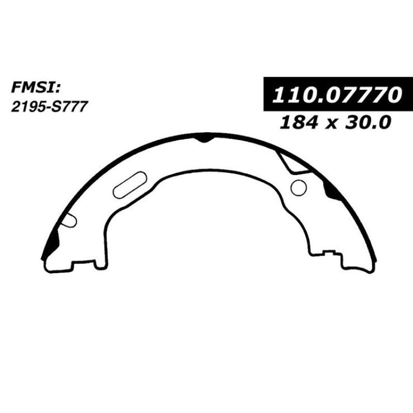 CENTRIC PARTS 111.07770 Centric Premium Parking Brake Shoes