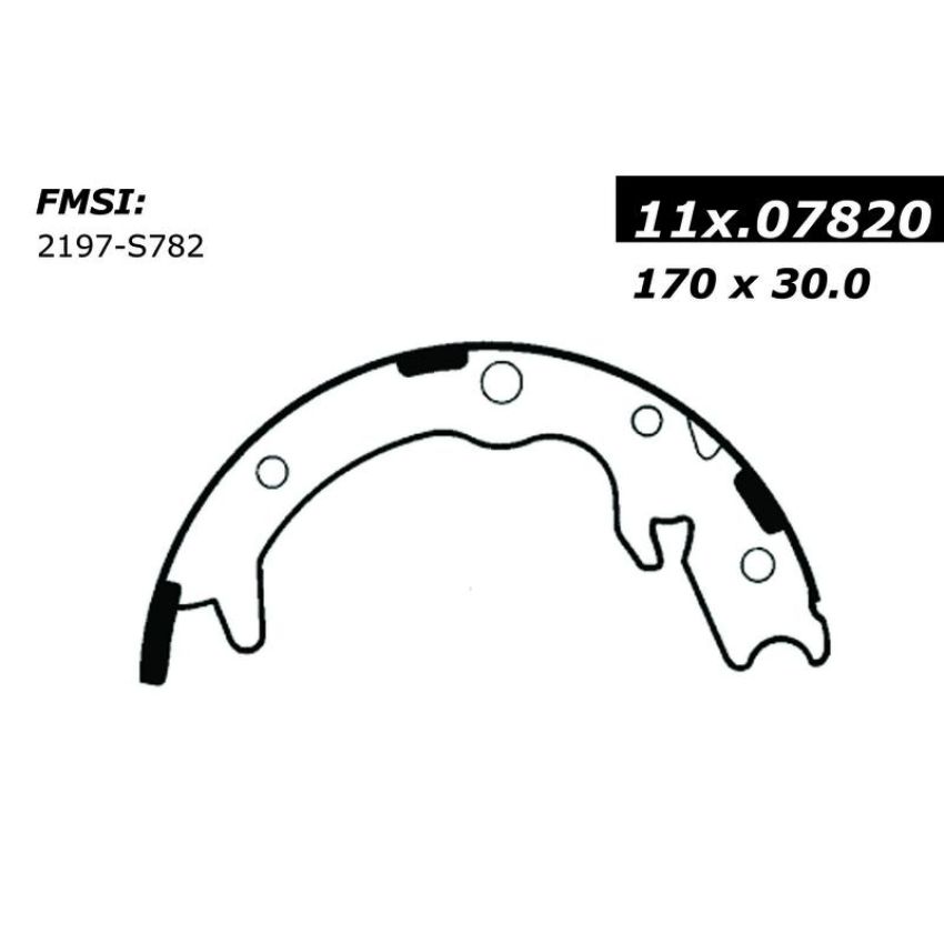 CENTRIC PARTS 111.07820 Centric Premium Parking Brake Shoes