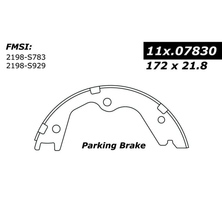 CENTRIC PARTS 111.07830 Centric Premium Parking Brake Shoes