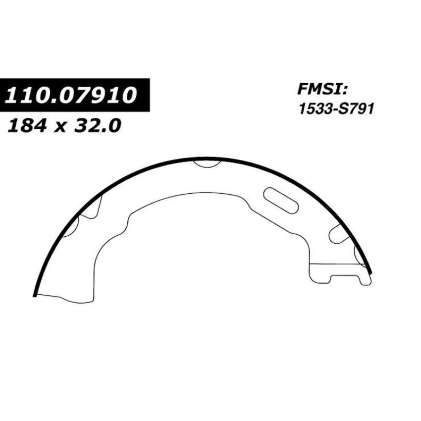 CENTRIC PARTS 111.07910 Centric Premium Parking Brake Shoes