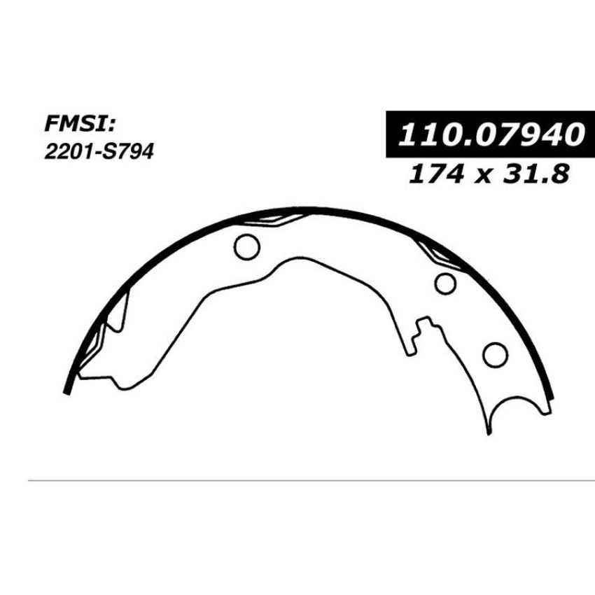 CENTRIC PARTS 111.07940 Centric Premium Parking Brake Shoes