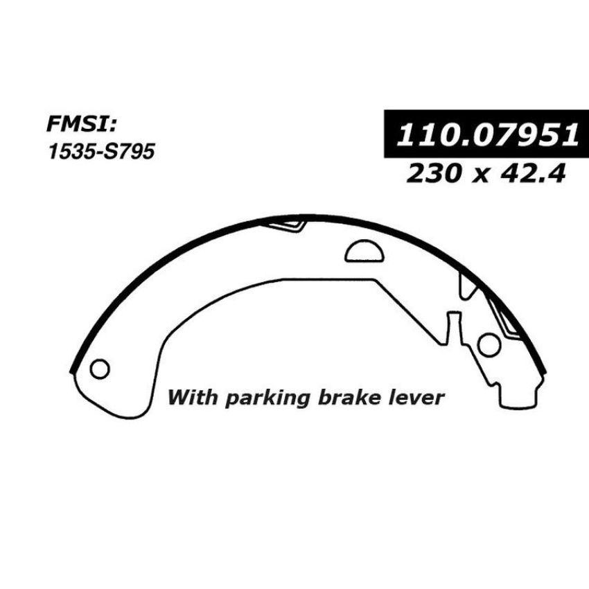 CENTRIC PARTS 111.07951 Centric Premium Brake Shoes