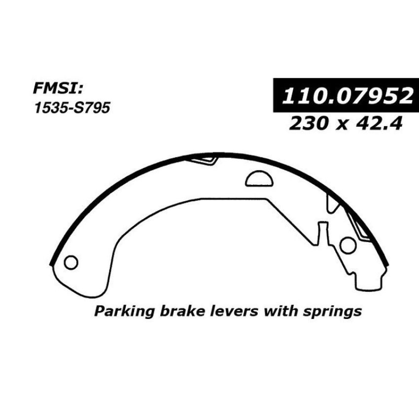 CENTRIC PARTS 111.07952 Centric Premium Brake Shoes