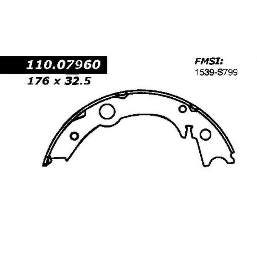 CENTRIC PARTS 111.07960 Centric Premium Parking Brake Shoes