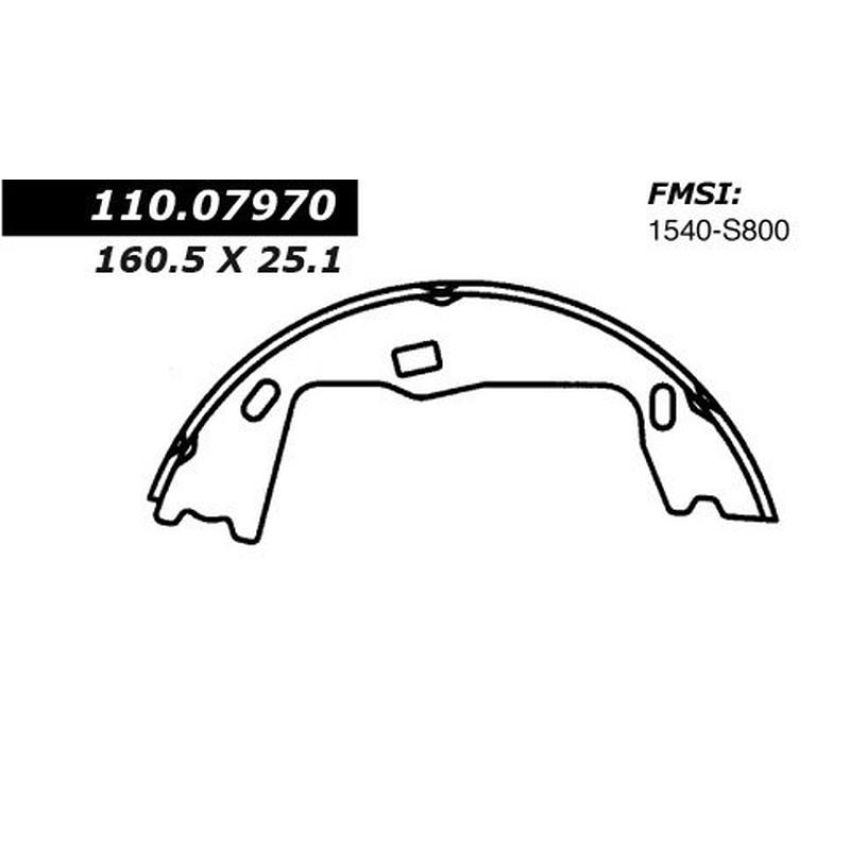 CENTRIC PARTS 111.07970 Centric Premium Parking Brake Shoes