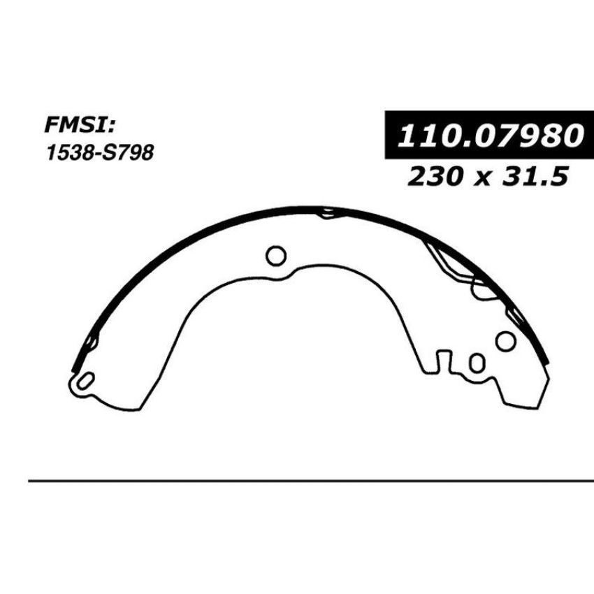 CENTRIC PARTS 111.07980 Centric Premium Brake Shoes
