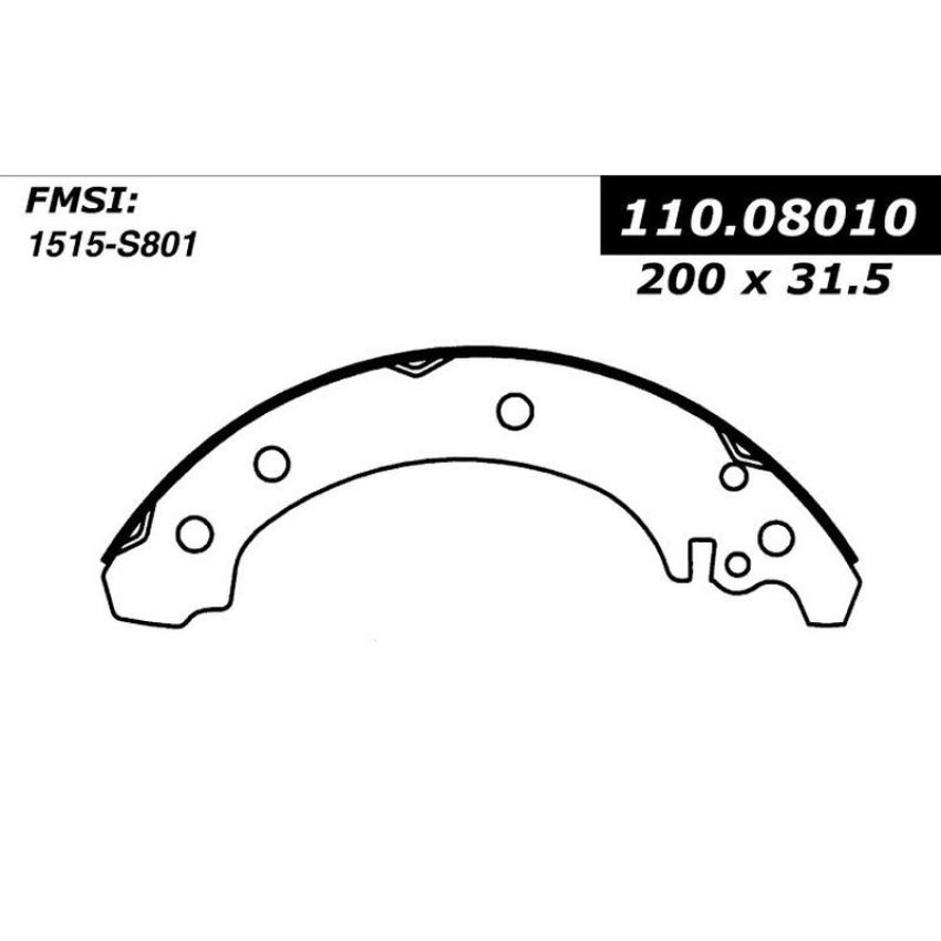 CENTRIC PARTS 111.08010 Centric Premium Brake Shoes