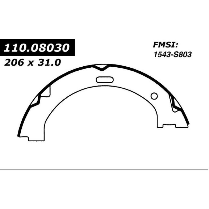 CENTRIC PARTS 111.08030 Centric Premium Parking Brake Shoes