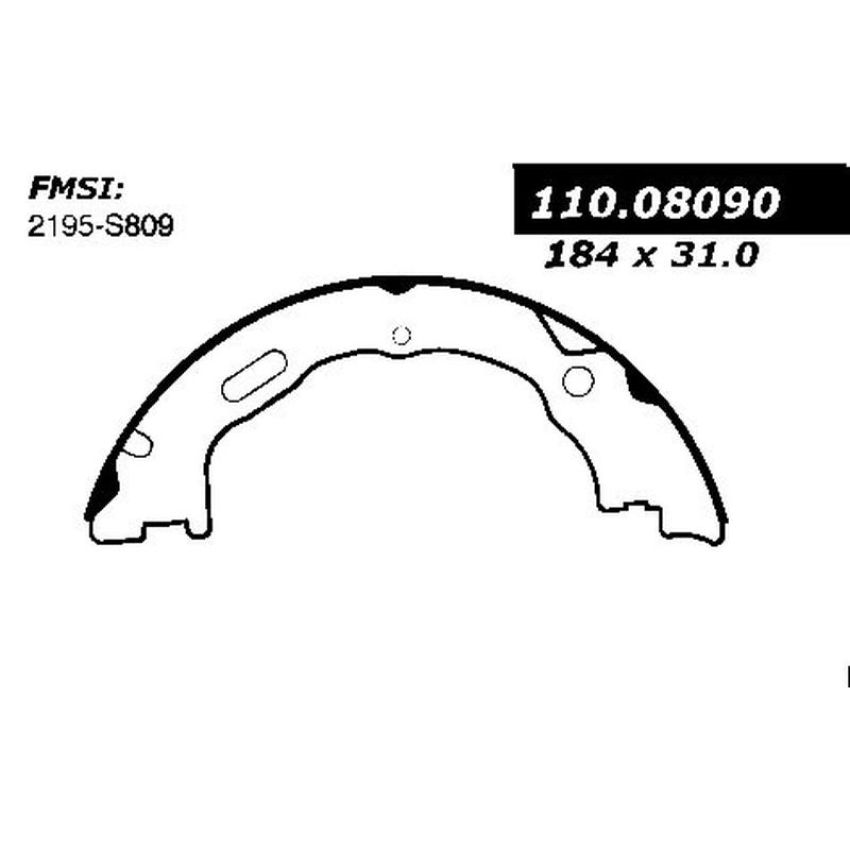 CENTRIC PARTS 111.08090 Centric Premium Parking Brake Shoes