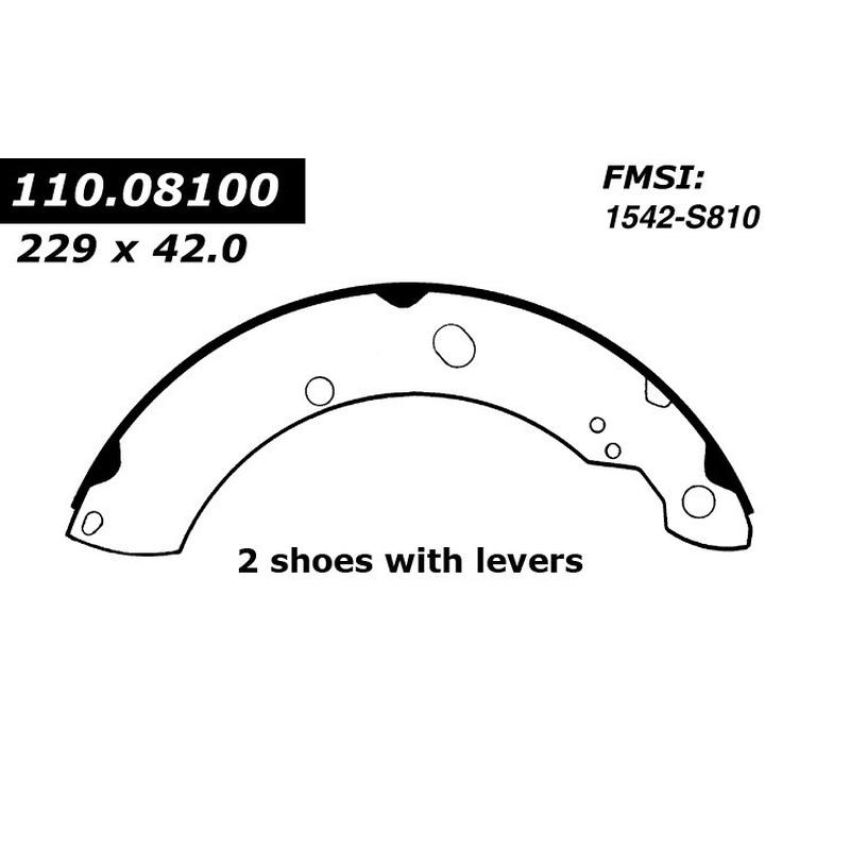 CENTRIC PARTS 111.08100 Centric Premium Brake Shoes