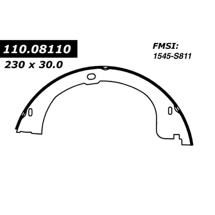 CENTRIC PARTS 111.08110 Centric Premium Parking Brake Shoes