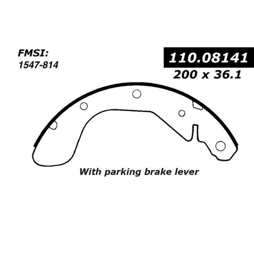 CENTRIC PARTS 111.08141 Centric Premium Brake Shoes