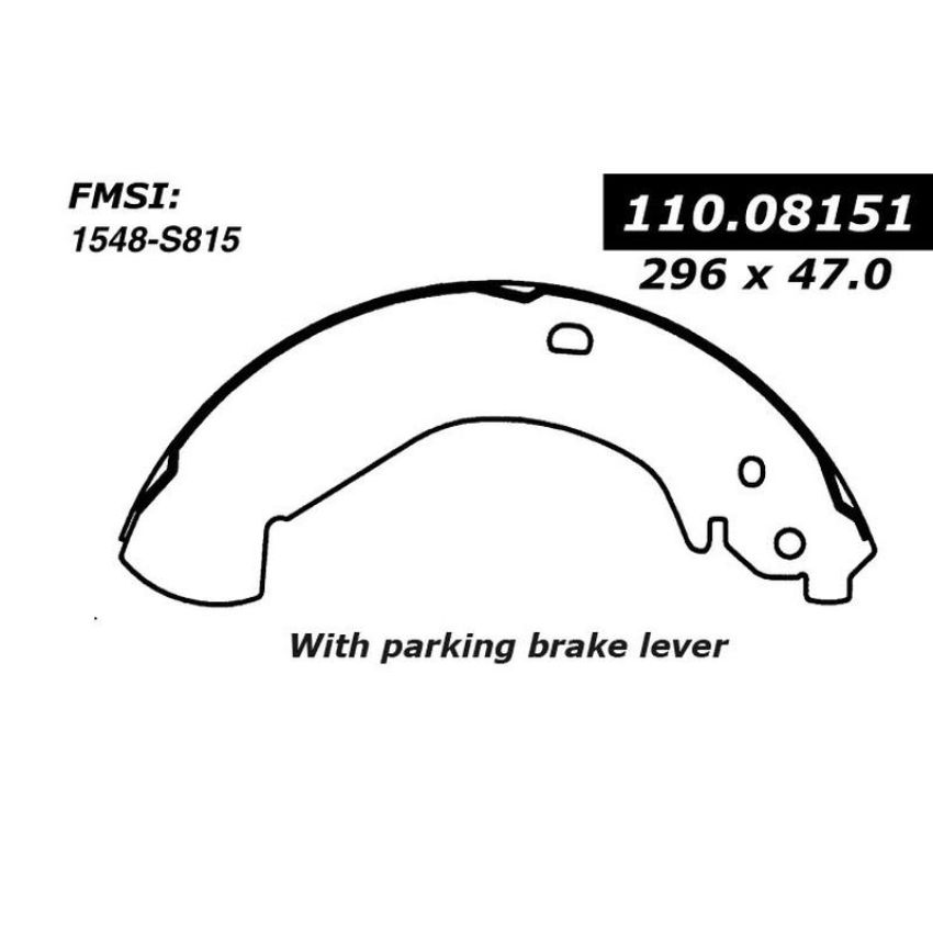 CENTRIC PARTS 111.08151 Centric Premium Brake Shoes