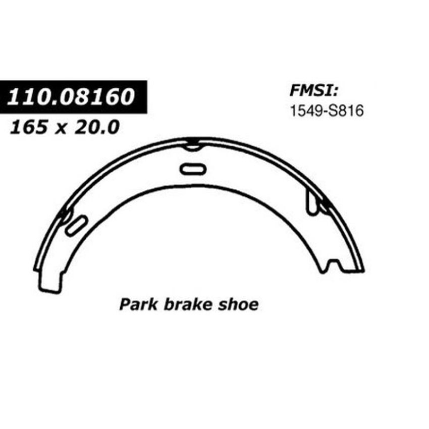 CENTRIC PARTS 111.08160 Centric Premium Parking Brake Shoes