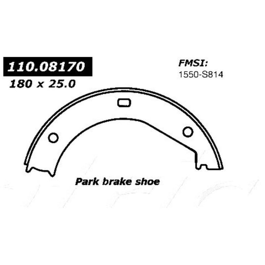 CENTRIC PARTS 111.08170 Centric Premium Parking Brake Shoes