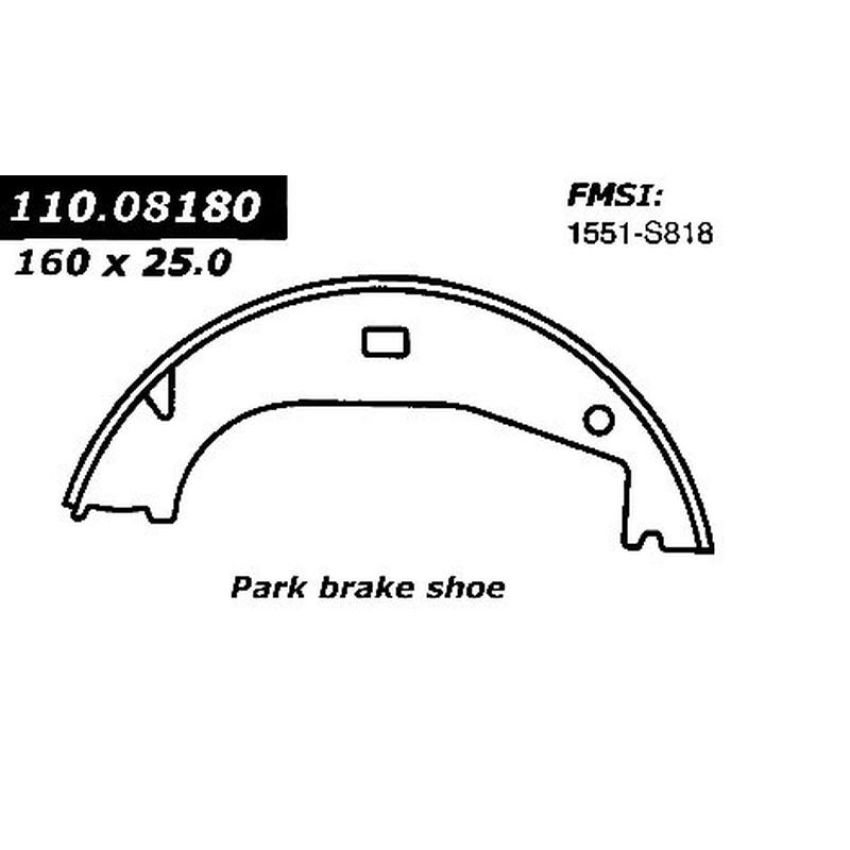 CENTRIC PARTS 111.08180 Centric Premium Parking Brake Shoes