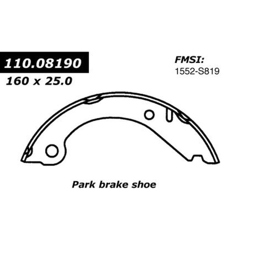 CENTRIC PARTS 111.08190 Centric Premium Parking Brake Shoes