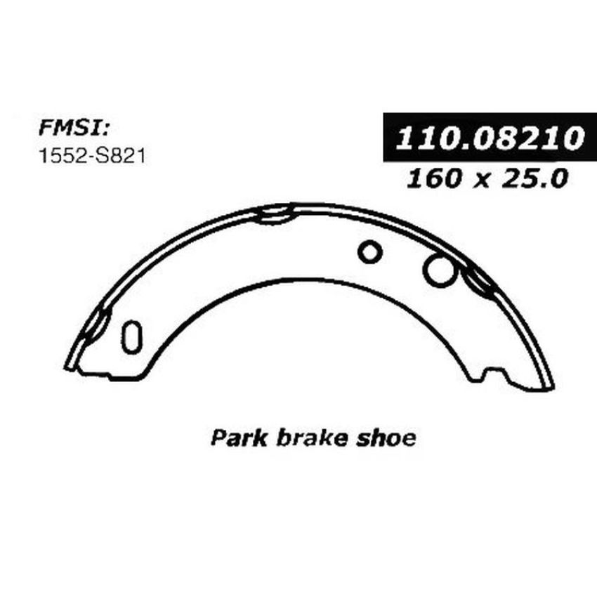 CENTRIC PARTS 111.08210 Centric Premium Parking Brake Shoes