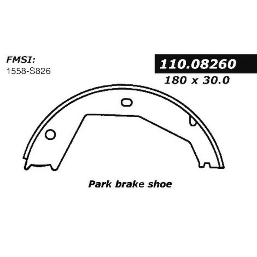 CENTRIC PARTS 111.08260 Centric Premium Parking Brake Shoes