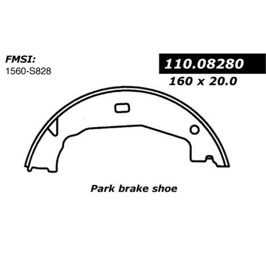 CENTRIC PARTS 111.08280 Centric Premium Parking Brake Shoes