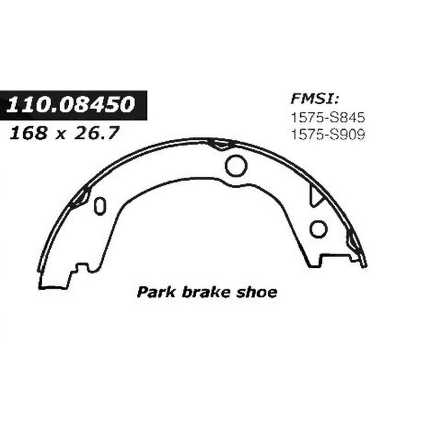 CENTRIC PARTS 111.08450 Centric Premium Parking Brake Shoes