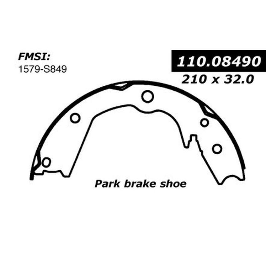 CENTRIC PARTS 111.08490 Centric Premium Parking Brake Shoes
