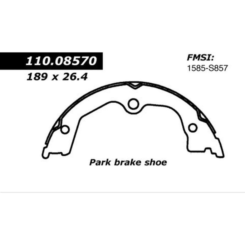 CENTRIC PARTS 111.08570 Centric Premium Parking Brake Shoes