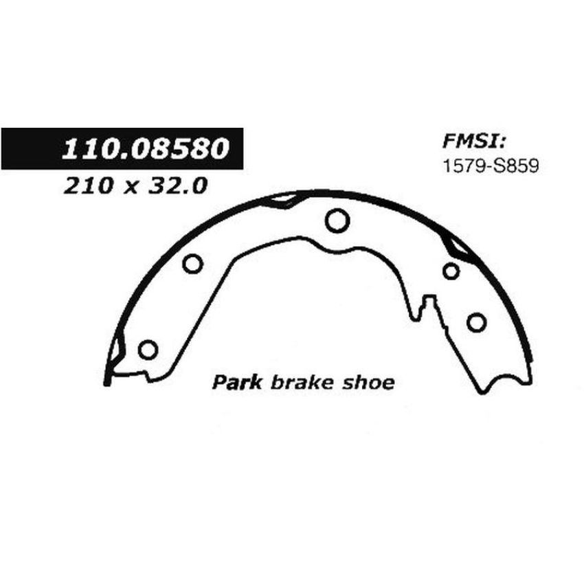 CENTRIC PARTS 111.08580 Centric Premium Parking Brake Shoes